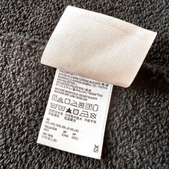 OAK NYC RAW EDGE FRENCH TERRY WRAP CARDIGAN - Picture 7 of 7